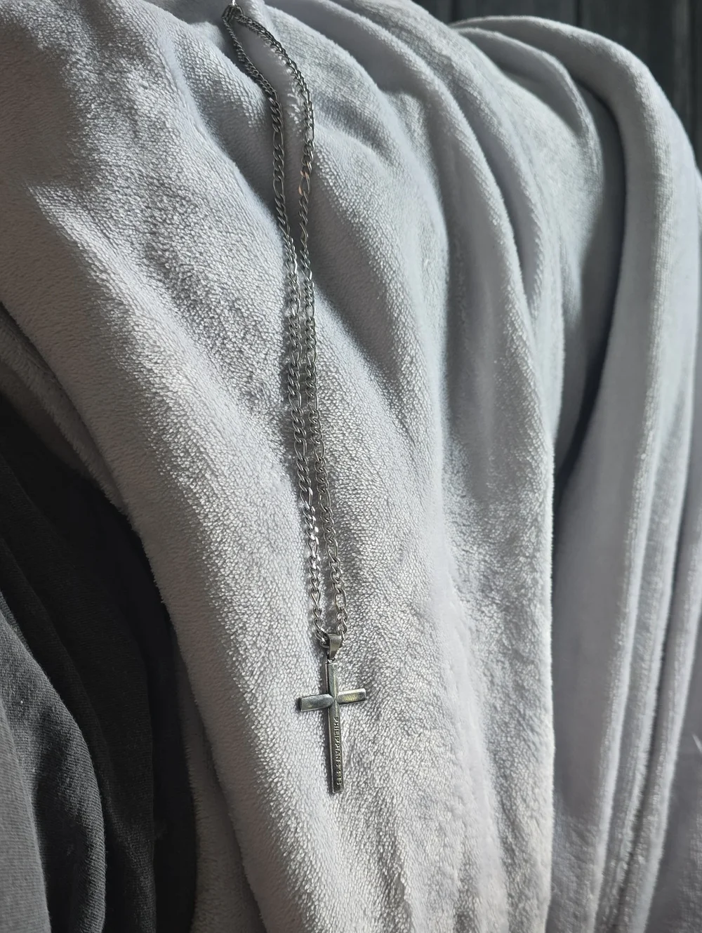 Silver Cross Pendant Necklace for Men - Classic Stainless Look
